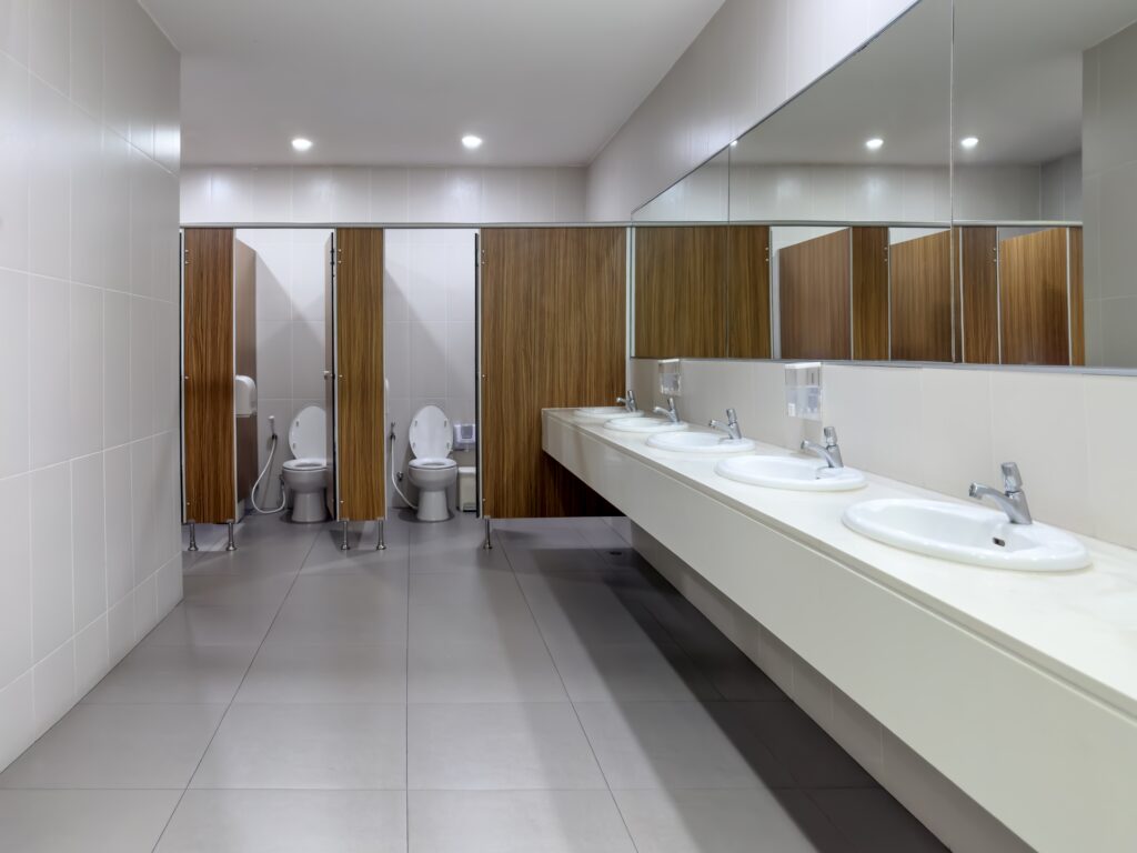 Commercial bathroom renovations in San Antonio TX with modern fixtures
